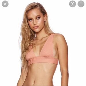 Beach Bunny Reese Dusty Rose Textured Bikini Top